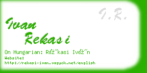 ivan rekasi business card